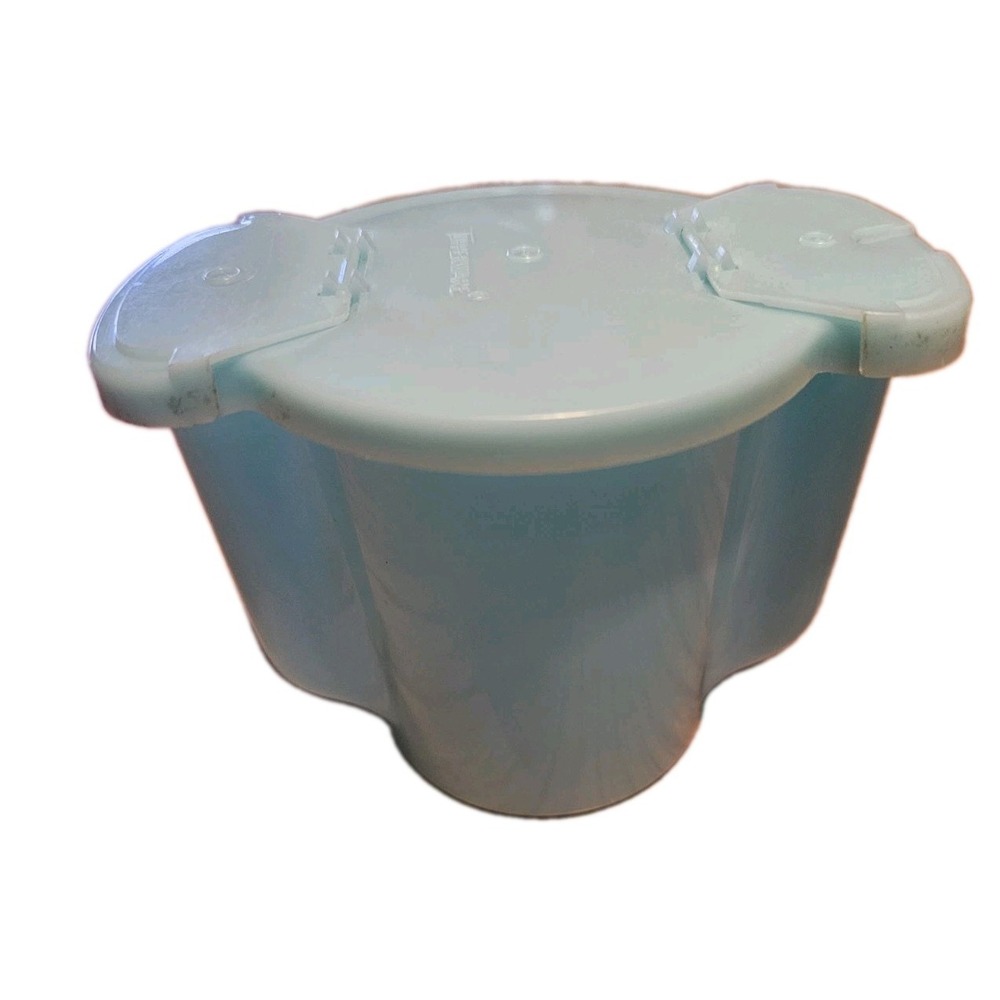 Tupperware Sugar Dispenser Vintage Small Aqua Blue 577-1 Dual Flip Top Lid